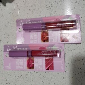 (2) Le Mecerie Max Lip Shine Full Coverage Lip Gloss. NIP
